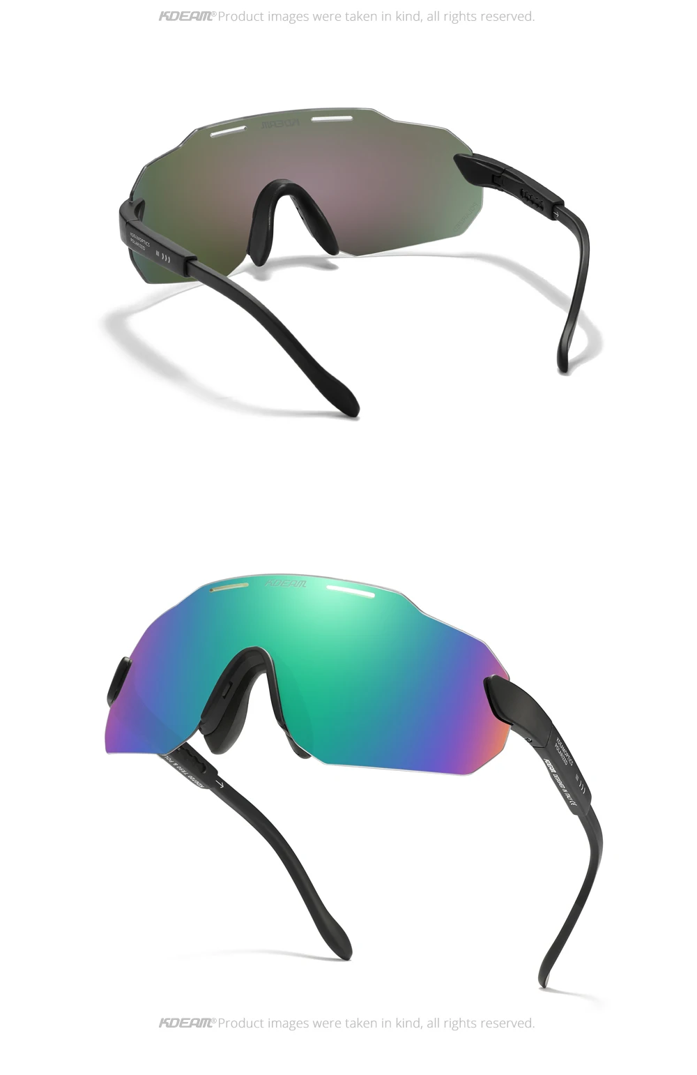 KDEAM Hohe-Ende Radfahren Gläser Ultra Licht TR90 Material Photochrome/Polarisierte Sonnenbrille Männer Einstellbare Tempel Länge – Detail 34
