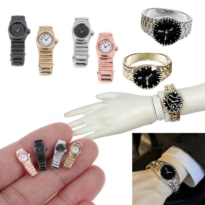 Mini Watch Doll Accessories Metal Watch  Doll Decorations For BJD Dolls Pretend Play Toys  Miniature Watch Model