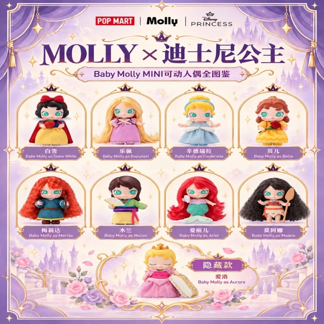 Baby Products Toys - POP MART BABY MOLLY Disney Princess