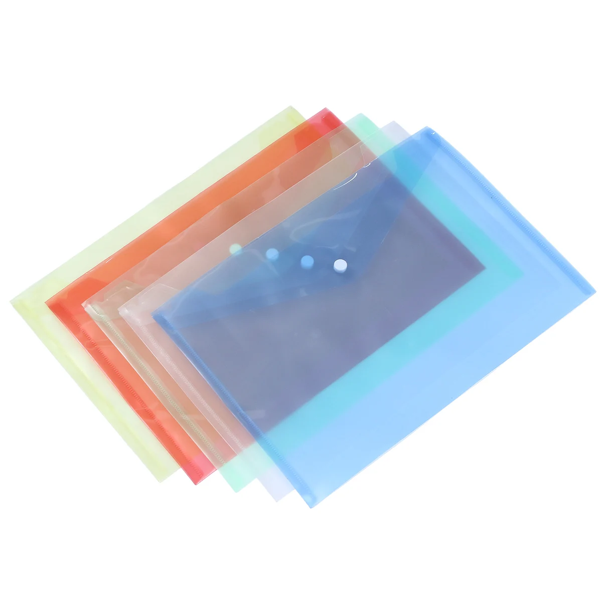 24pcs Transparent Thick Plastic Document Bag File Folder With Zipper For Papers Magazines Business Receipts Portable Organizer