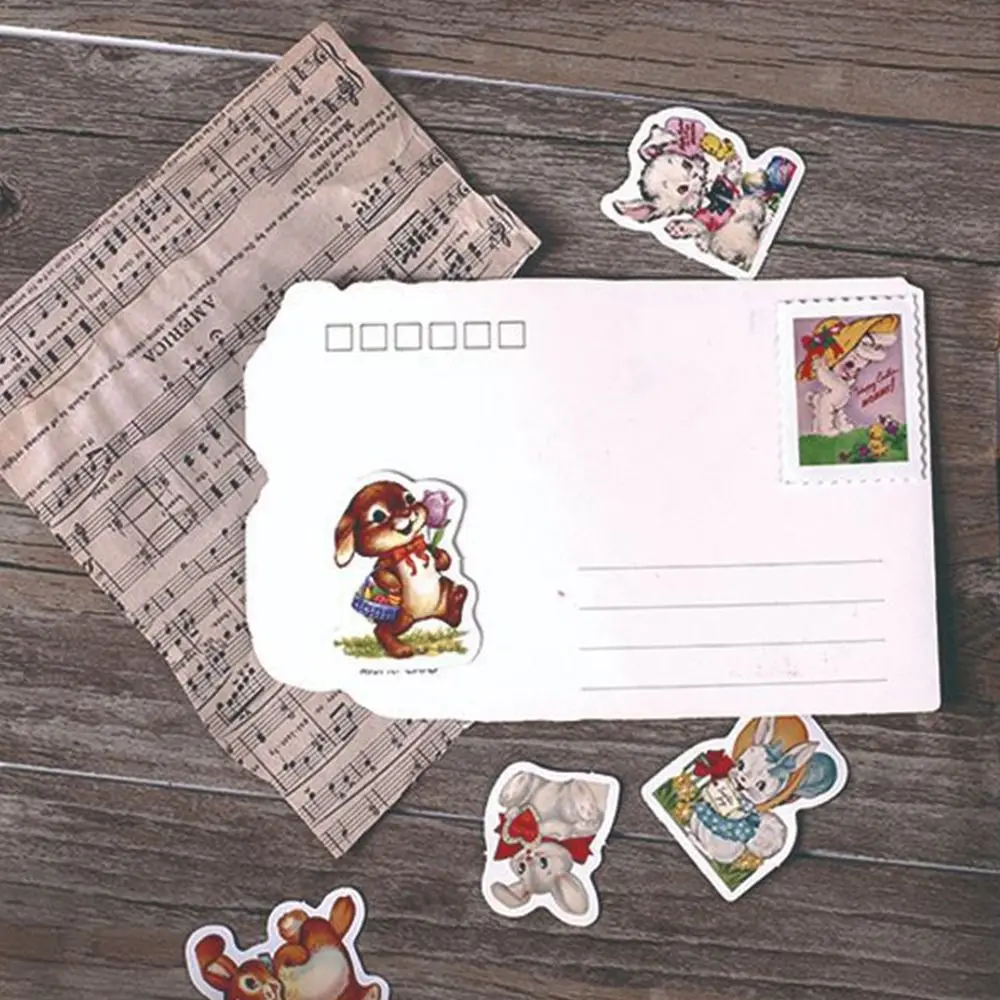 Notebook Cellphone Diary Stickers Albums Bunny Sealing Stickers Cartoon Labels Stationery Stickers Rabbit Decorative Stickers