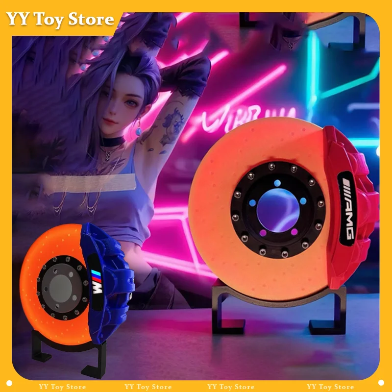 

Diy Brake Disc Led Atmosphere Charging Desktop Night Light Wall-Mounted Atmosphere BedroomOrnament Model Festival Gift In Stock