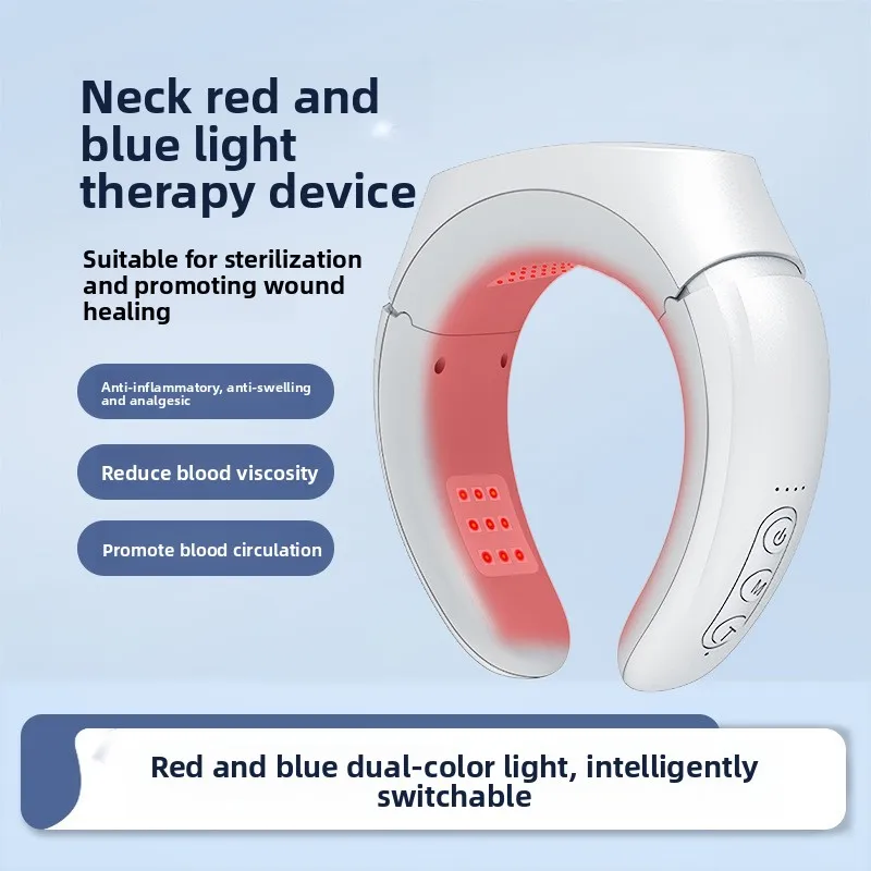 Cervical Spine Red and Blue Light Physiotherapy Instrument Quantum Light Burner Neck Massager