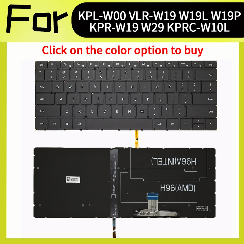 US Replace Keyboard For MateBook KPL-W00 VLR-W19 W19L W19P KPR-W19 W29 KPRC-W10L W19P WRT-W29/W19/W19L/W09 VLT-W50 HN-W19L