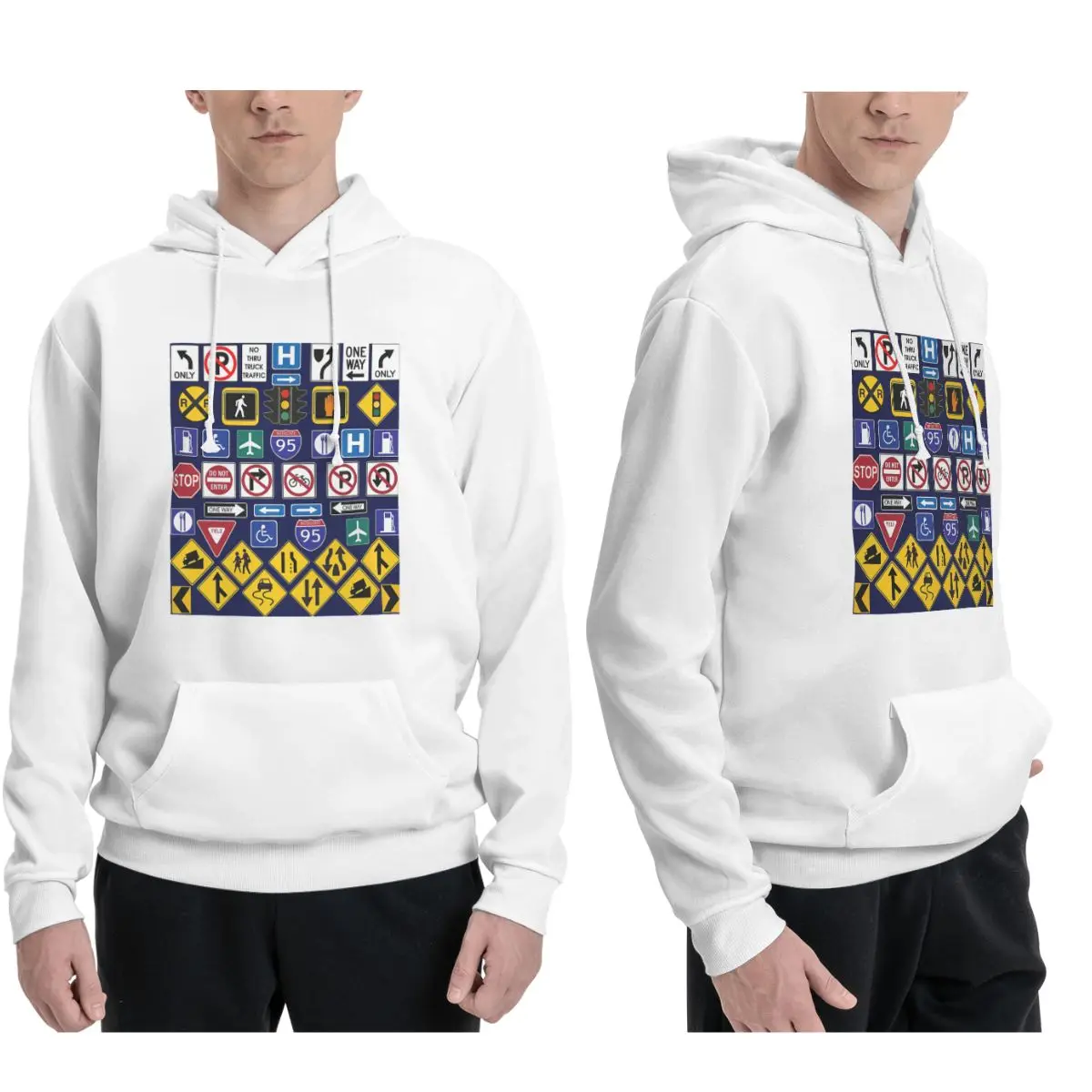 

Дорожные знаки, знаки регламентов, толстовки с капюшоном для мужчин и женщин, повседневный пуловер, толстовка в стиле Харадзюку, уличная одежда с длинными рукавами, осень-зима