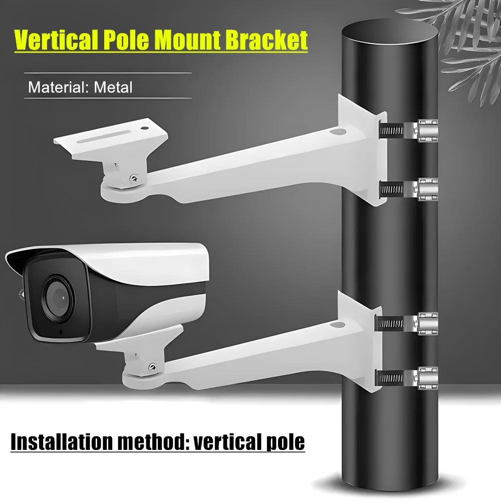 Metal Hoop Bracket Vertical Pole/Column Mounting Bracket Security CCTV Camera Holder With 100MM 200mm 300mm 400mm Loops Optional