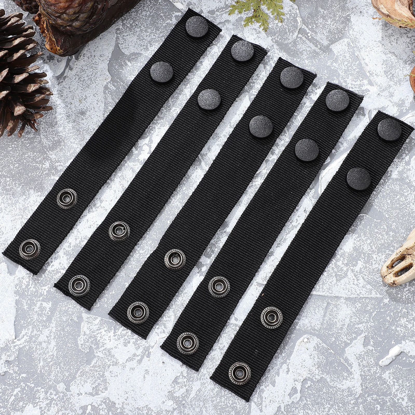 

5Pcs Belt Keeper Double Snap Fastener Wear Resistant for Flashlight Keys Water Bottle Backpack Mountaineering Hiking