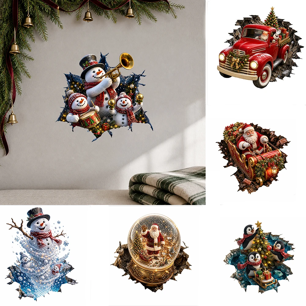 Christmas Wall Decal  Home Decoration Removable Christmas Sticker, Suitable for Living Room Easy to Install room decor Waterpoof