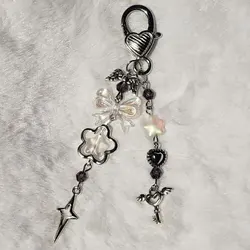 Bow Beaded Keychain Star Coquettish Gothic Fairytale Keychain