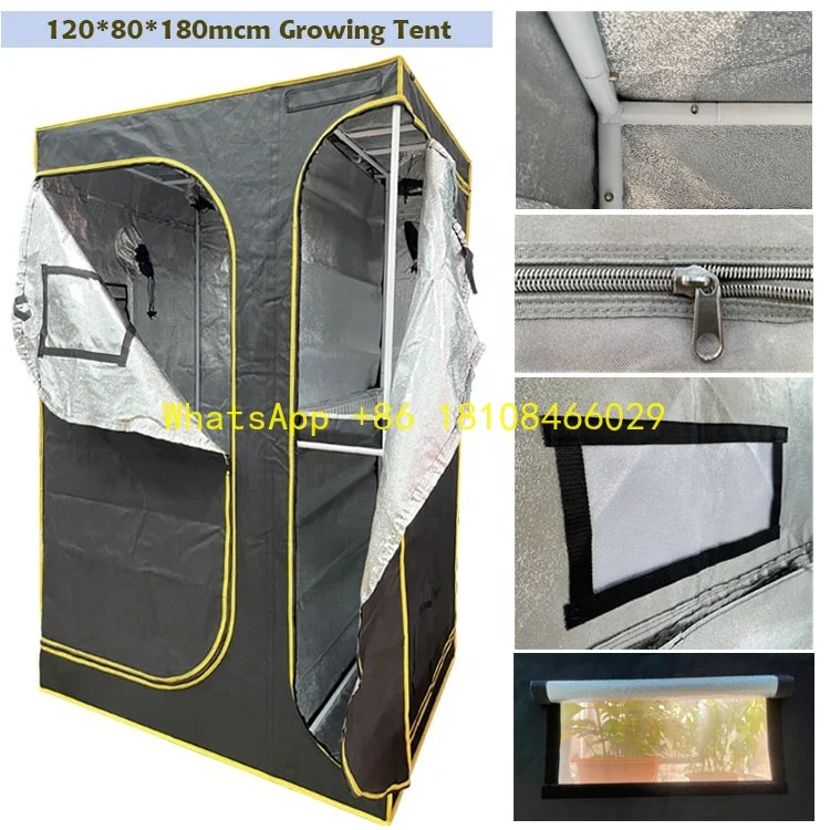 

Hydroponics Inline Duct Fan 4 Inch GrowBox Set 2-IN-1 Growing Tent Complete Kits Indoor 120x90x180CM 600D LM301H Evo Led Light