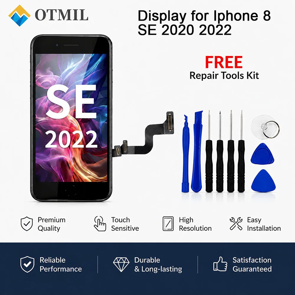LCD Screen Replacement Display for iPhone 8  SE 2020 SE2022 A1905 A1863 A1906 A1907 A2275 A2296 A2298 Touch Screen Digitizer