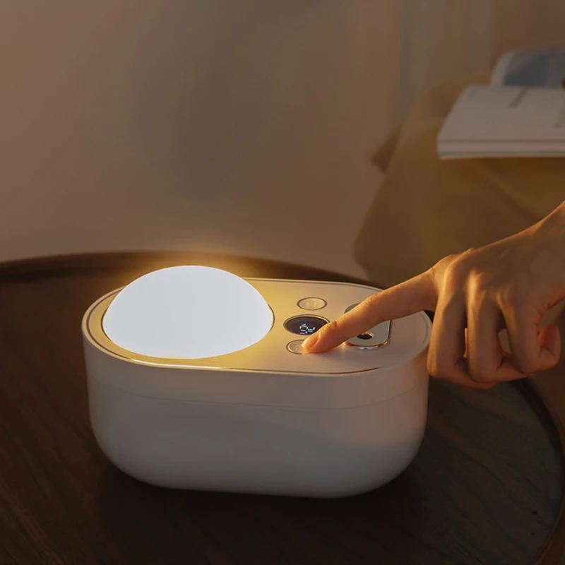 

New Design Night Light Double Cool Air Moist Spray Moon Lamp Portable Desktop Mini Air Humidifier For Home Room