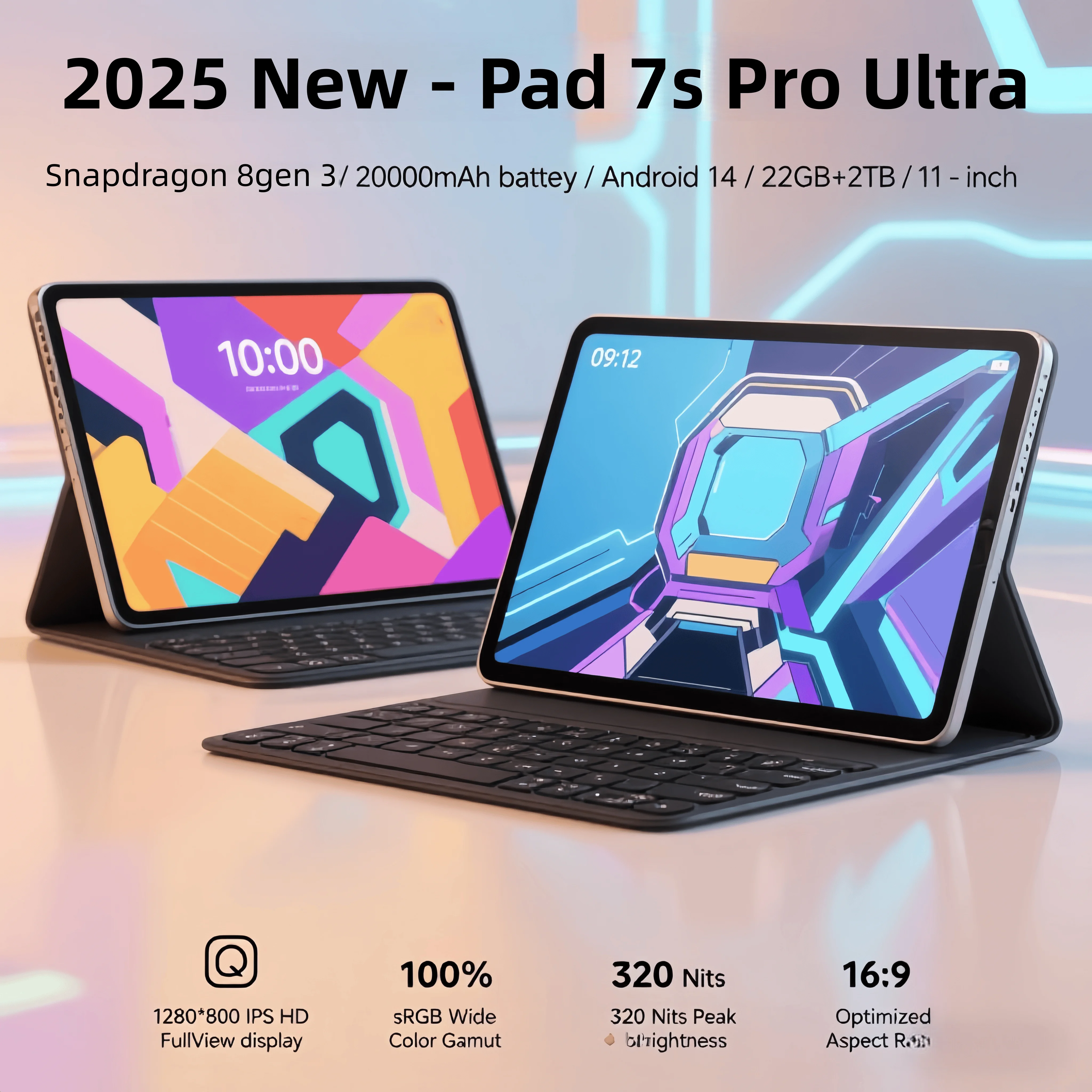 yZ[zO[oŃIWiPad 7s pro^ubg Android^ubg 22GB+2TB bvgbv 5G fASIM 20000mAh qp^ubgPC L[{[ht