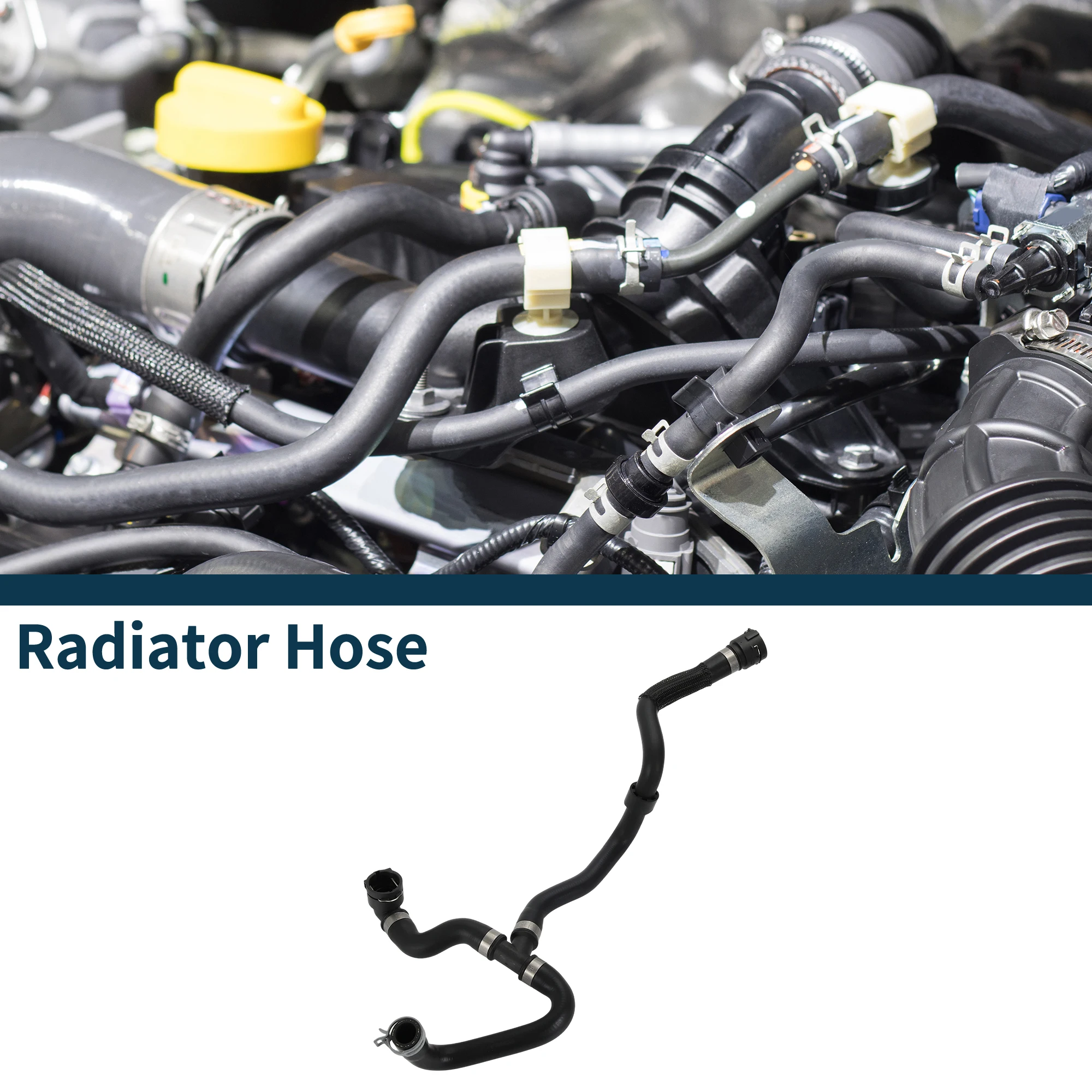 

X Autohaux Radiator Hose Heater Hose for Volvo S60 II 2010-2015 No.31274170 Rubber Coolant Pipe Black 1 Pc