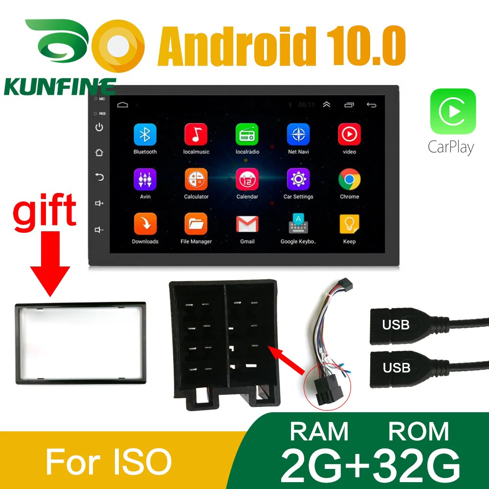 

Universal 7 inches 2 Din Android 10.0 Car Radio Multimedia DVD Player Carplay 2.5D touch screen Stereo GPS For Toyota Nissan