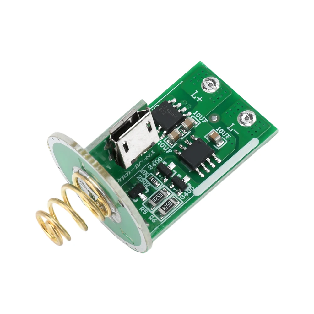 Tipo-c/Micro USB Dual 6-8.4V Torcia al litio 10W LED Drive Board Torcia Driver Board con circuito interruttore