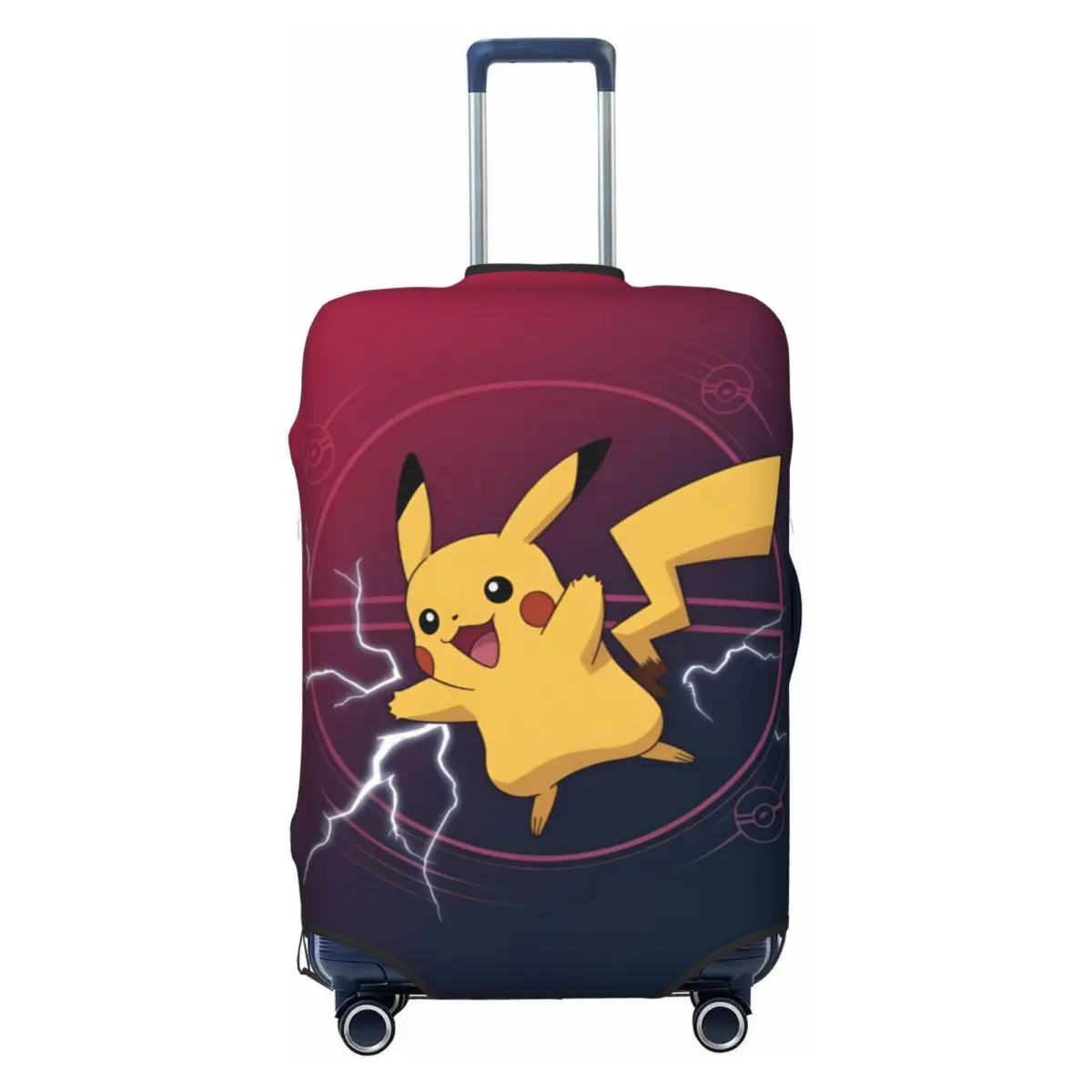 Maßgefertigter Niedlicher Pokemon P-Pikachu Kofferbezug Waschbarer Thunderbolt Bedruckter Reisekoffer-Schutz