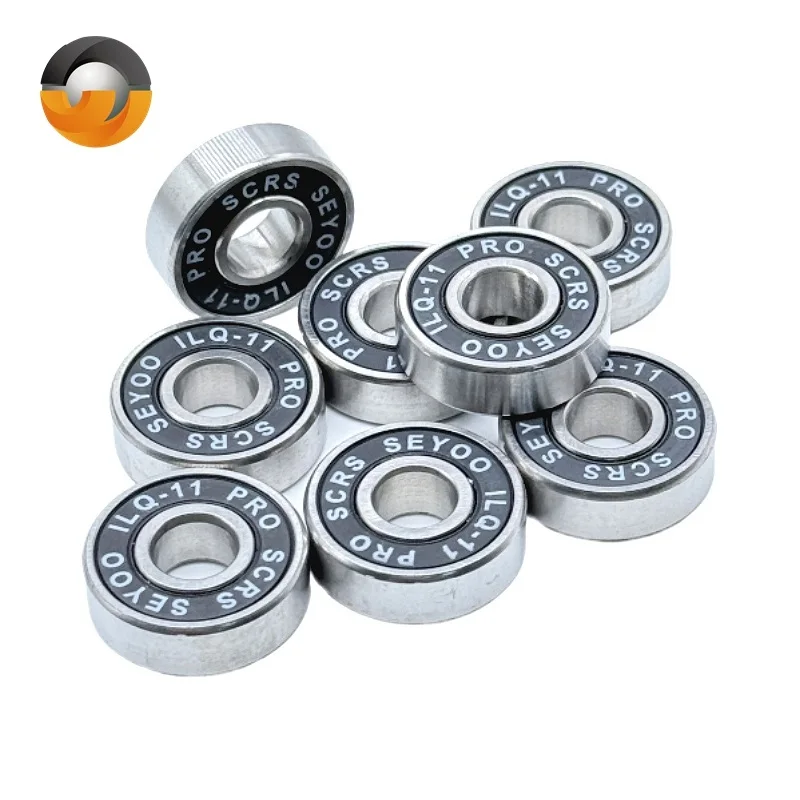 

8Pcs Roller Skate Wheel Bearings Deep Groove 608RS ABEC-9 Miniature Ball Bearings Chrome Steel Bearing for Skateboard