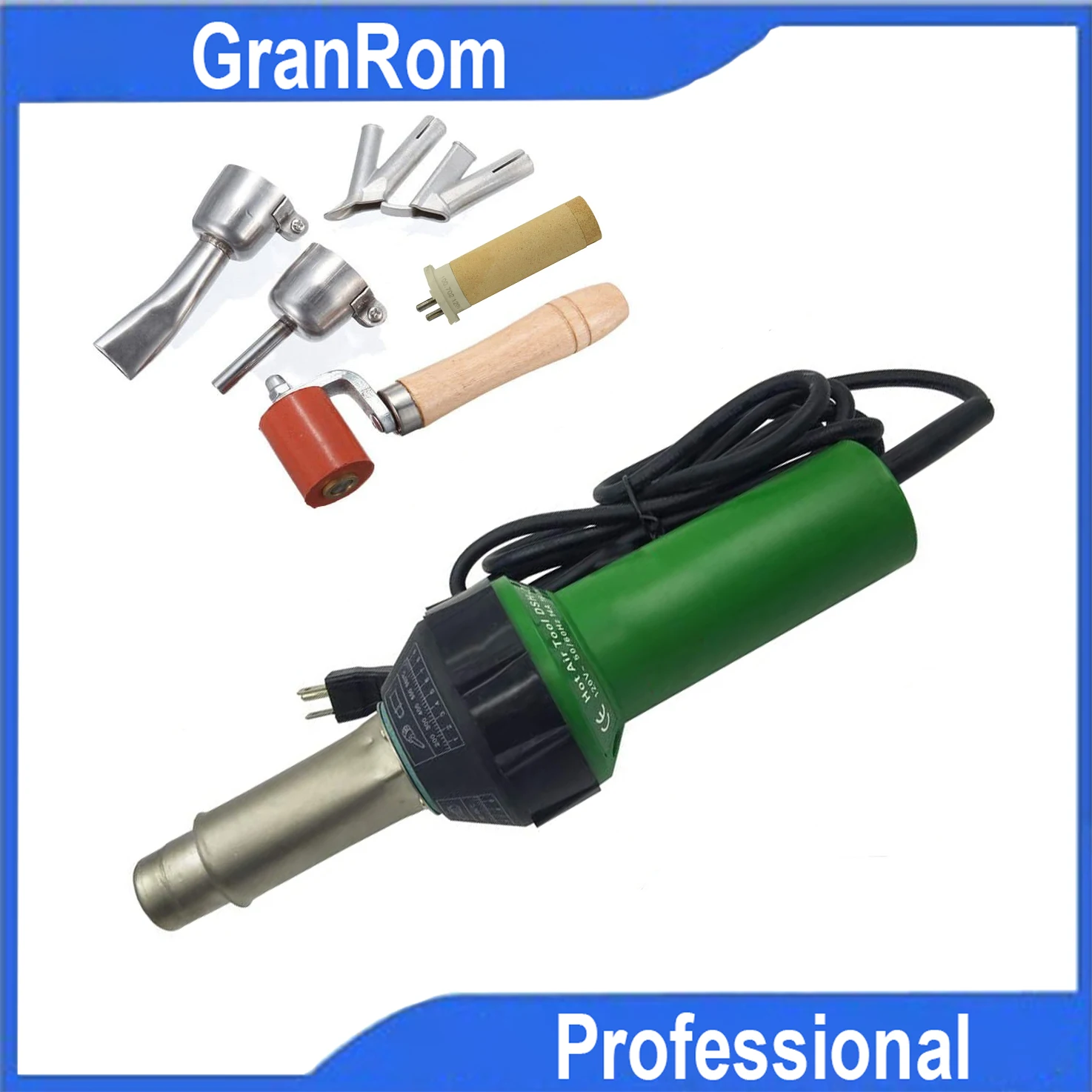 110V/220V 1600W Electric Heat Gun Hot Air Blast Torch Plastic Welding Gun Welder Pistol Speed Nozzle Roller Kit PVC/PE/PP/PVDF