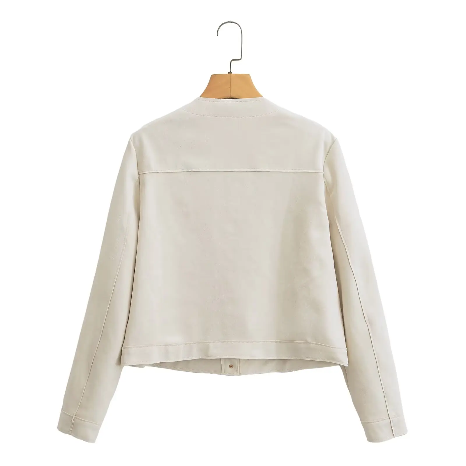 JNLEAOG Frühling Neue frauen Faion Samt Textur ort Mantel Gerade Rohr Reine Farbe Lange Sve runde Ne Button up Jaet