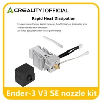 3D Printer Accessories Creality Ender-3 V3 SE Nozzle Kit Aluminum Radiator Heating Block High-Precision Thermistor Detection