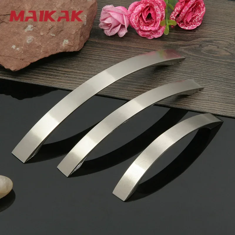 MAIKAK 96mm~224mm Cabinet Handles Knobs Aluminum Alloy Door Kitchen Knobs Cabinet Pulls Drawer Furniture Handle Hardware