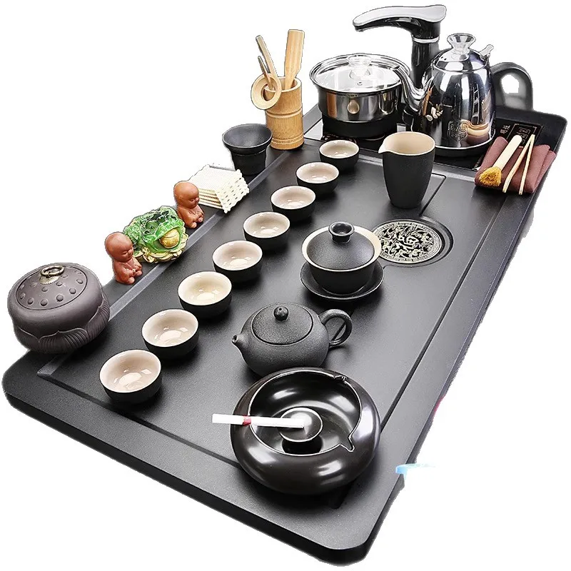 Automatic electric coffee table set for home living room and office Purple mud tea set Complete Gongfu tea ceremony set