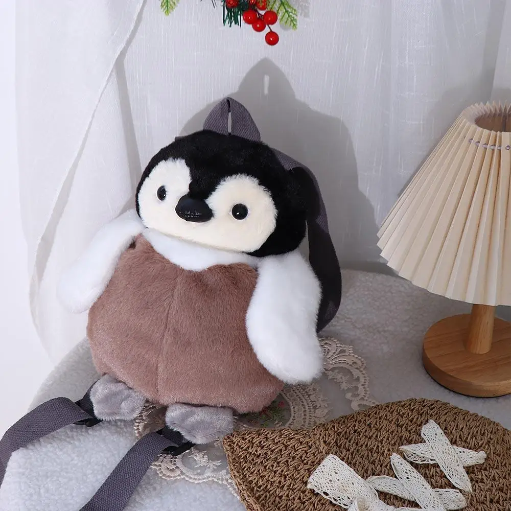 Bag Cellphone Holder Cross-body Bag Mobile Phone Bag Penguin Plush Bag Plush Shoulder Bag Stuffed Backpack Bag Animal Backpack