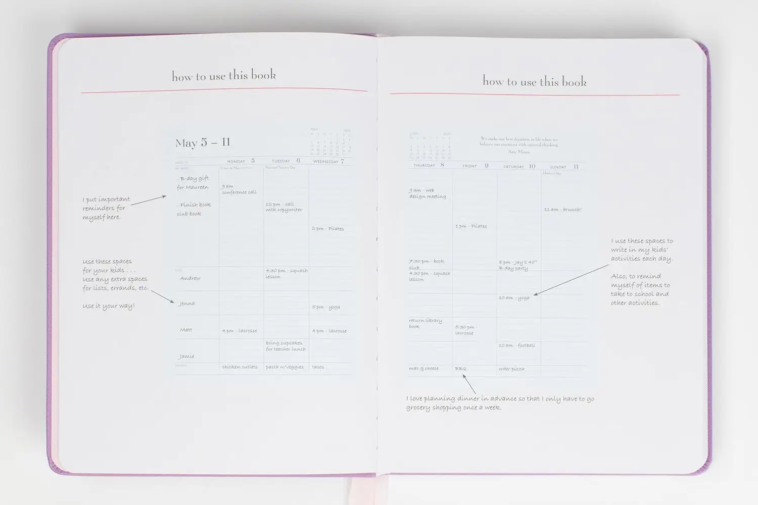 momAgenda Desktop Planner กรกฎาคม 2024 ถึงธันวาคม 2025 พร้อมปกหนังมังสวิรัติ