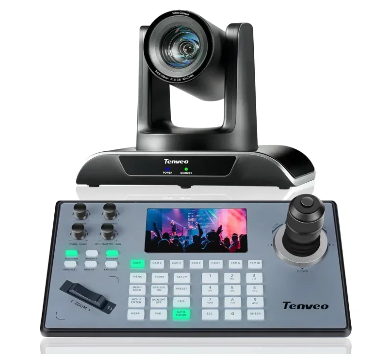 In stockPopular Conference Group TEVO-VHD630A+KB200PRO PTZ 30x Optical Zoom Camera IP Camera Joystick Controller Video Conferenc