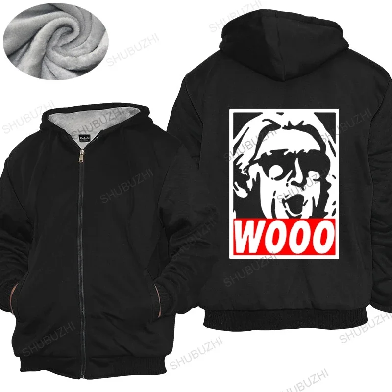 Mens winter warm coat loose tops Wooo thick hoody retro wrestling nature boy classic ric flair unisex hoodie women Fleece hoody