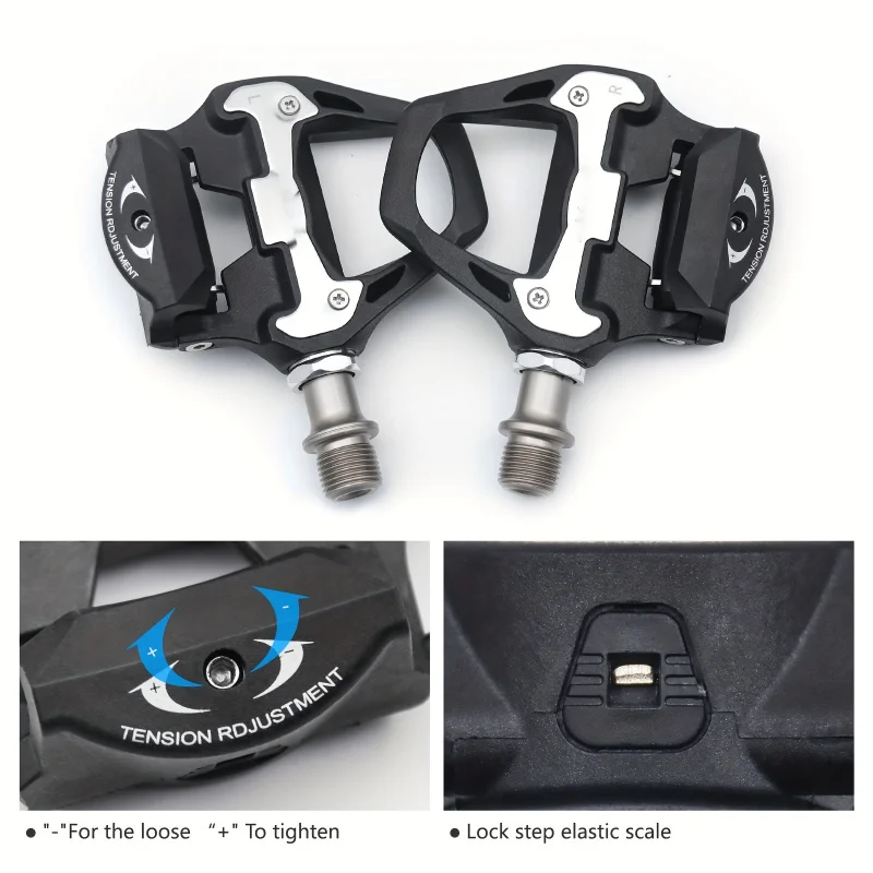 Lightweight SPD-SL Road Bike Pedals, 268g/Pair, Cleat Set for Cycling