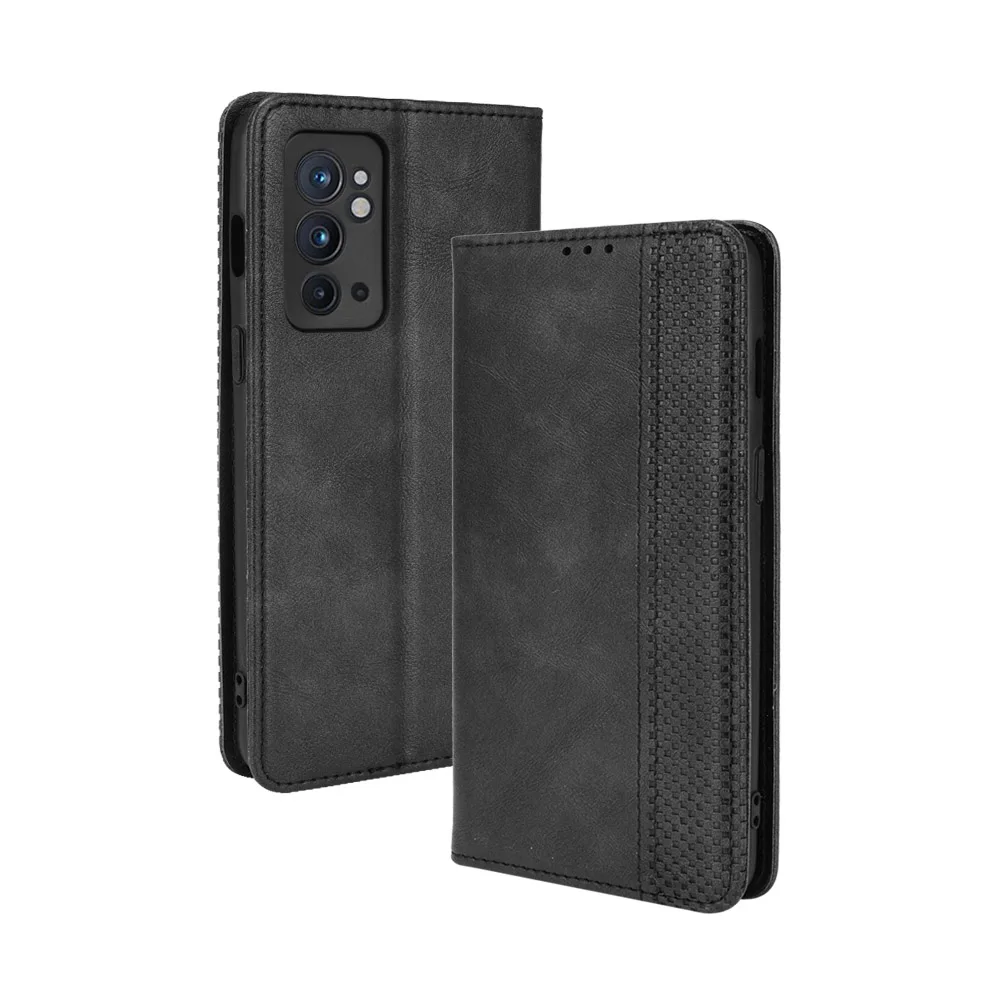 

Кожаный чехол-книжка с магнитной застежкой в стиле ретро для телефона OnePlus 9R