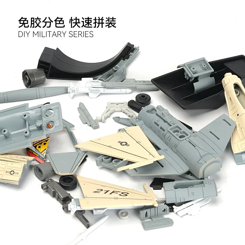 1/72 American F-16 Fighting Falcon Multi-role Fighter Glue-free Pre-colored Assembled Model Building Block Toy