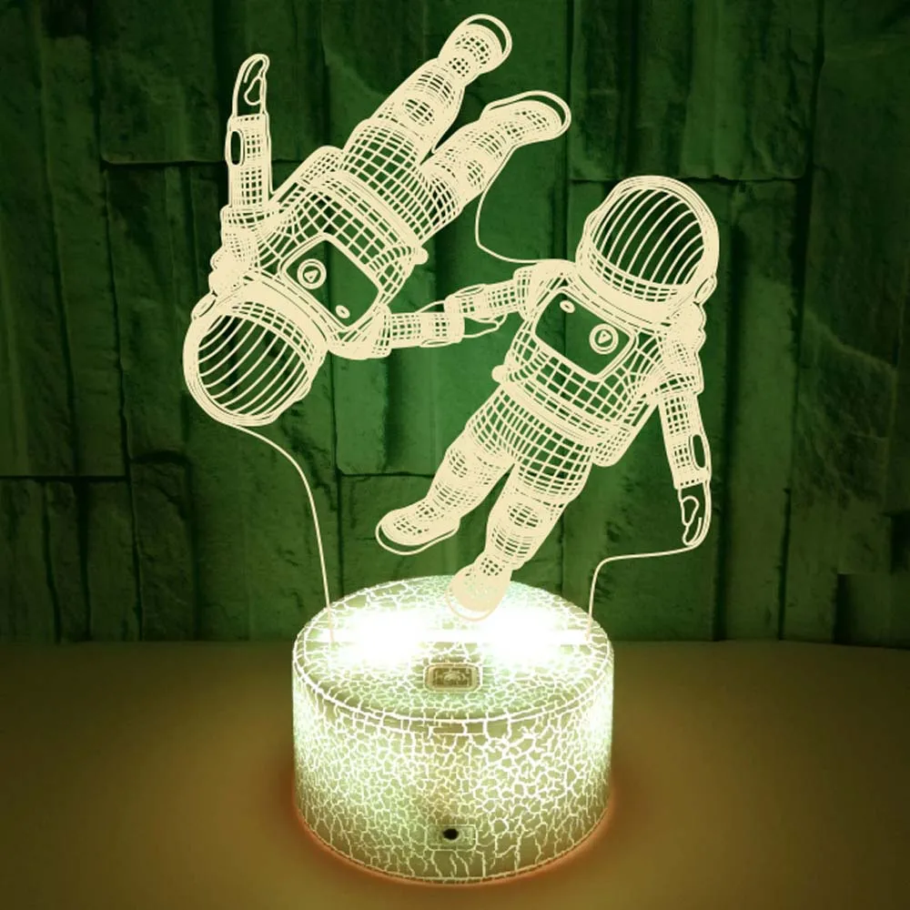 

Spaceman Astronaut 3D Lamps LED RGB Creative Night Lights Cool Colorful Gift For Friends Bedroom Bedside Coffee Table Decoration