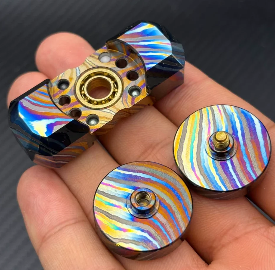Used EDC NJT Nebu 2.0 Rainbow Zircuti spinner Fingertip gyroscope Decompression toys