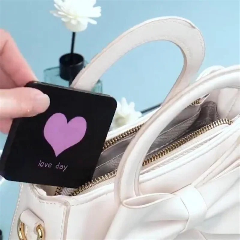 ​​Dual-Sided Folding Makeup Mirror Mini Square Makeup Vanity Portable Hand Mirror for Travel Cosmetic Mirror Make up Accessories