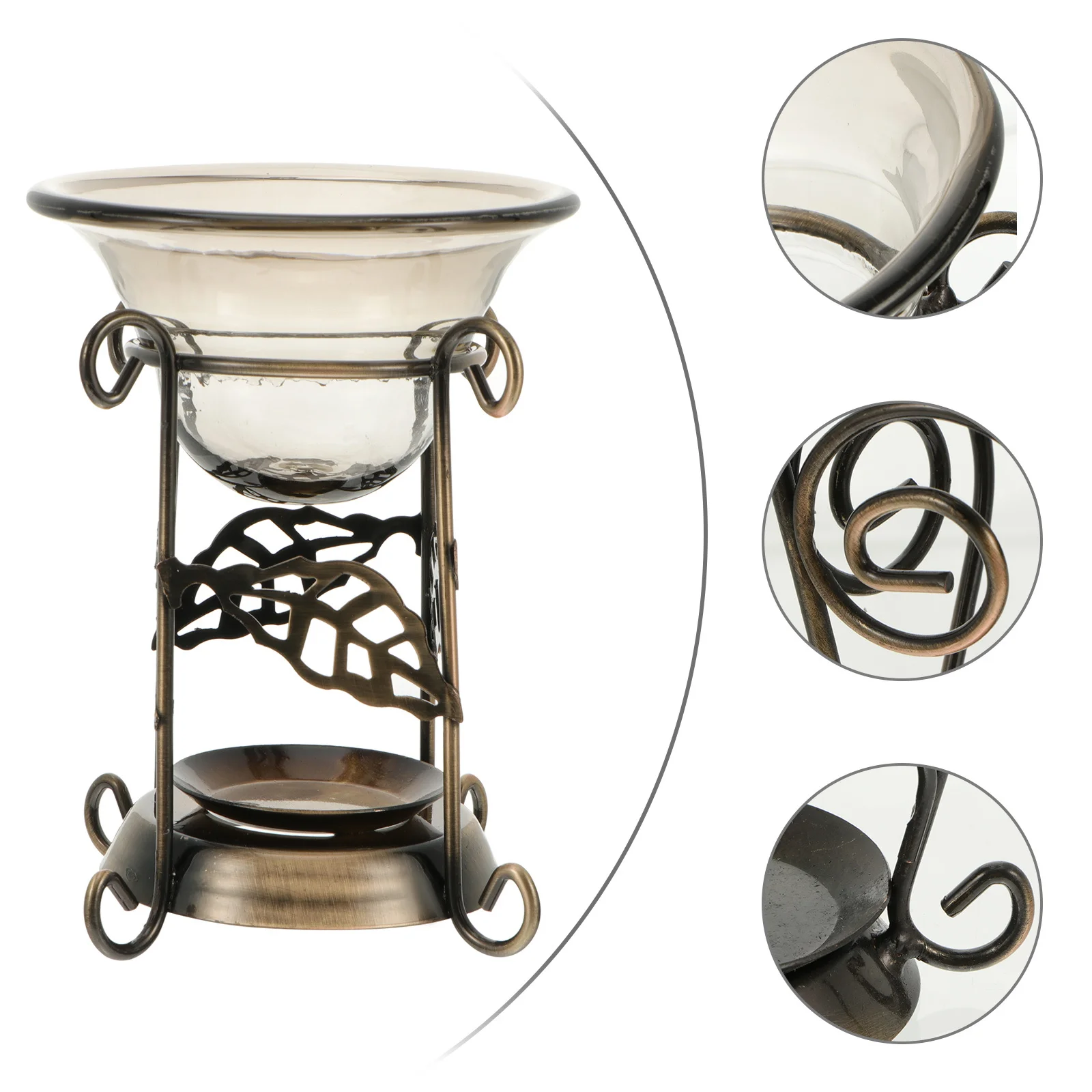 

1Pcs Aroma Burner Essential Oil Diffuser Iron Oil Warmer for Home Bedroom Living Room Office Incense Aroma Furnace