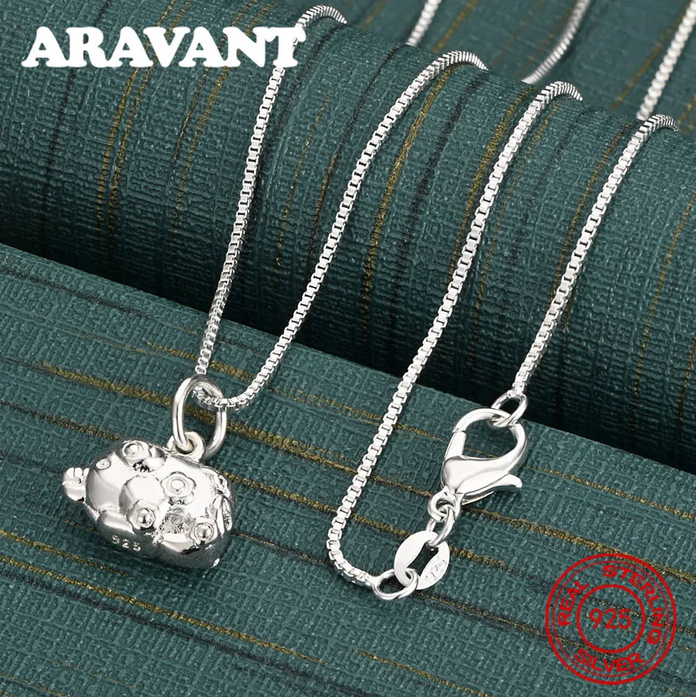 

Ожерелье с подвеской в виде поросенка из стерлингового серебра 925 пробы, женские ретро персонализированные аксессуары, подарочные ювелирные изделия