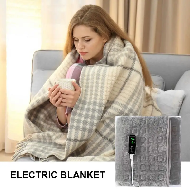 Electric Blanket Throw Smart Heated Blanket Throw Comfortable Body Warmers Portable Hand Warmer For Sofa Couch Bed