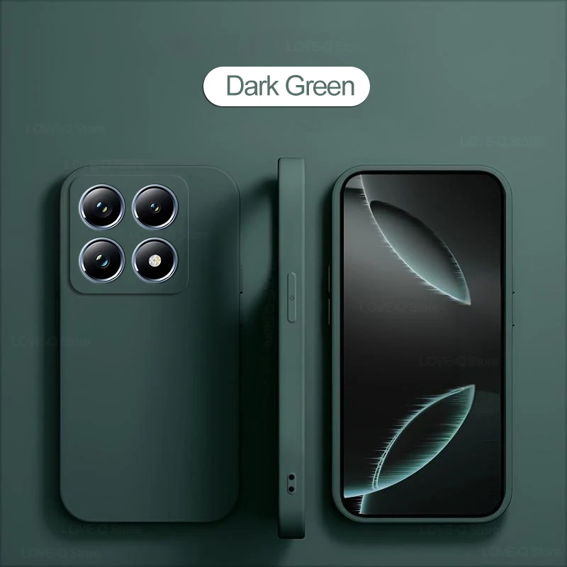 Für xiaomi 14 t pro hülle quadratische flüssige silikon telefon hülle für xiaomi mi 14 t pro mi 14 t pro 14tpro mi14t pro zurück weiche tpu abdeckung – Detail 5