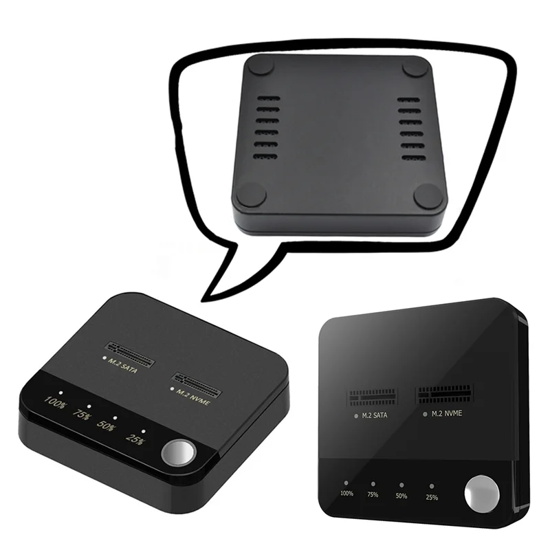 AM-M. 2 SATA/Nvme Dual-Bay harde schijf dockingstation Clone Duplicator Offline M.2 Cloner-gegevens met LED-indicator