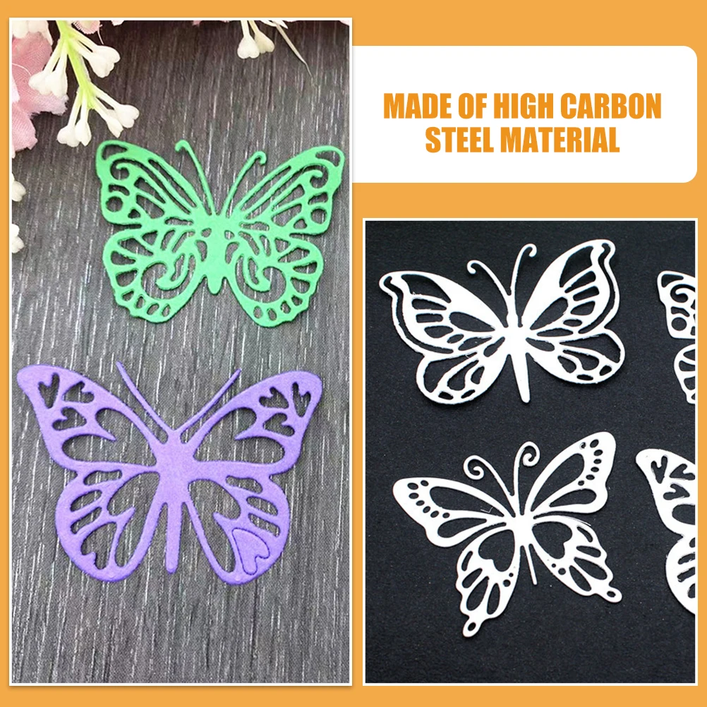 

4pcs Diy Butterfly Cutting Die High Carbon Steel Wear-Resistant Durable Craft Tool For Scrapbook Photo Album Wedding Invitation