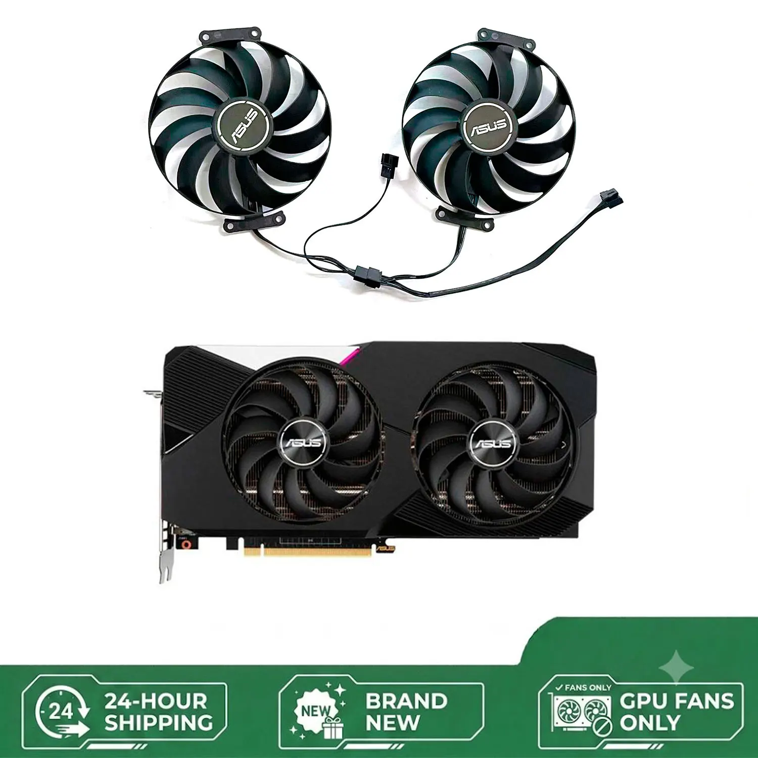 Cooling Fan For ASUS RTX 3070 3060 Ti DUAL OC Graphics Card 95MM 7PIN CF1010U12S FDC10U12S9-C GPU Fan
