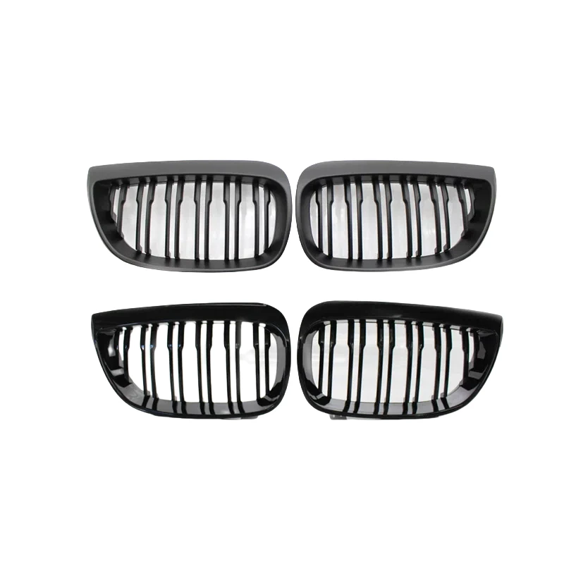

For BMW E81 E87 E82 E88 128I 130I 135I Car Front Bumper Kidney Grille Racing Grills Grilles Gloss Black Dual Slats Grill 04-07