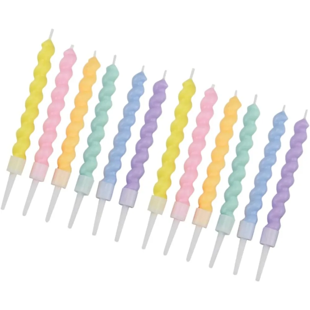 6/12 stücke Gewinde Kerze Kuchen Topper Alles Gute Zum Geburtstag Kerzen Kreative Kuchen Dekorative Kuchen Kerze Farbe Kuchen Kerze Kunststoff