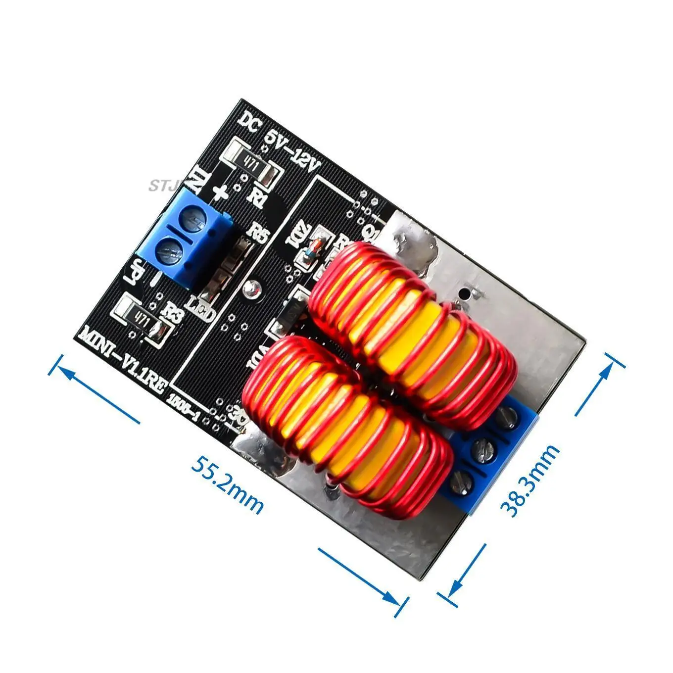 แผงทำความร้อนเหนี่ยวนำขนาดเล็ก ZVS 5-15V 150W ฟลายแบคไดรเวอร์หม้อหุงข้าว DIY + คอยล์จุดระเบิด