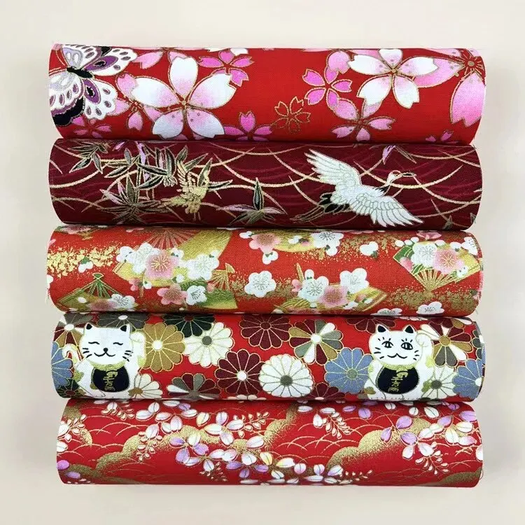 5 stuks katoenen stof, bedrukte stof, handgemaakte poppenkleertjesstof, jurkstof, voor doe-het-zelf naaien scrapbooking quilten ambacht