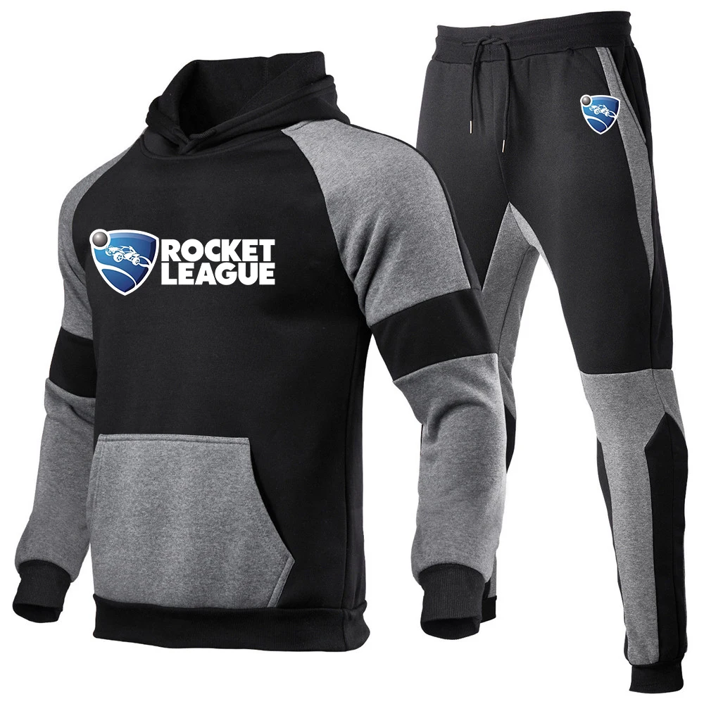 2024 Rocket League Logo Spring Autumn New Print Men Fashion Casual Outdoor Jogging Hooded Sets Sports Luxury Hoodie + Pants Suit