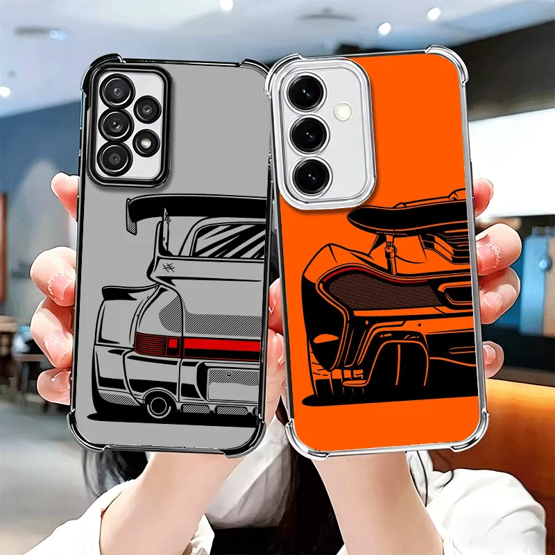 Super Sports Car Simple Desgin Soft Phone Case For Samsung A17 A27 A07 A37 A57 A16 A56 A15 A55 A14 A54 A13 A53 A26 A36 A25 A35 A
